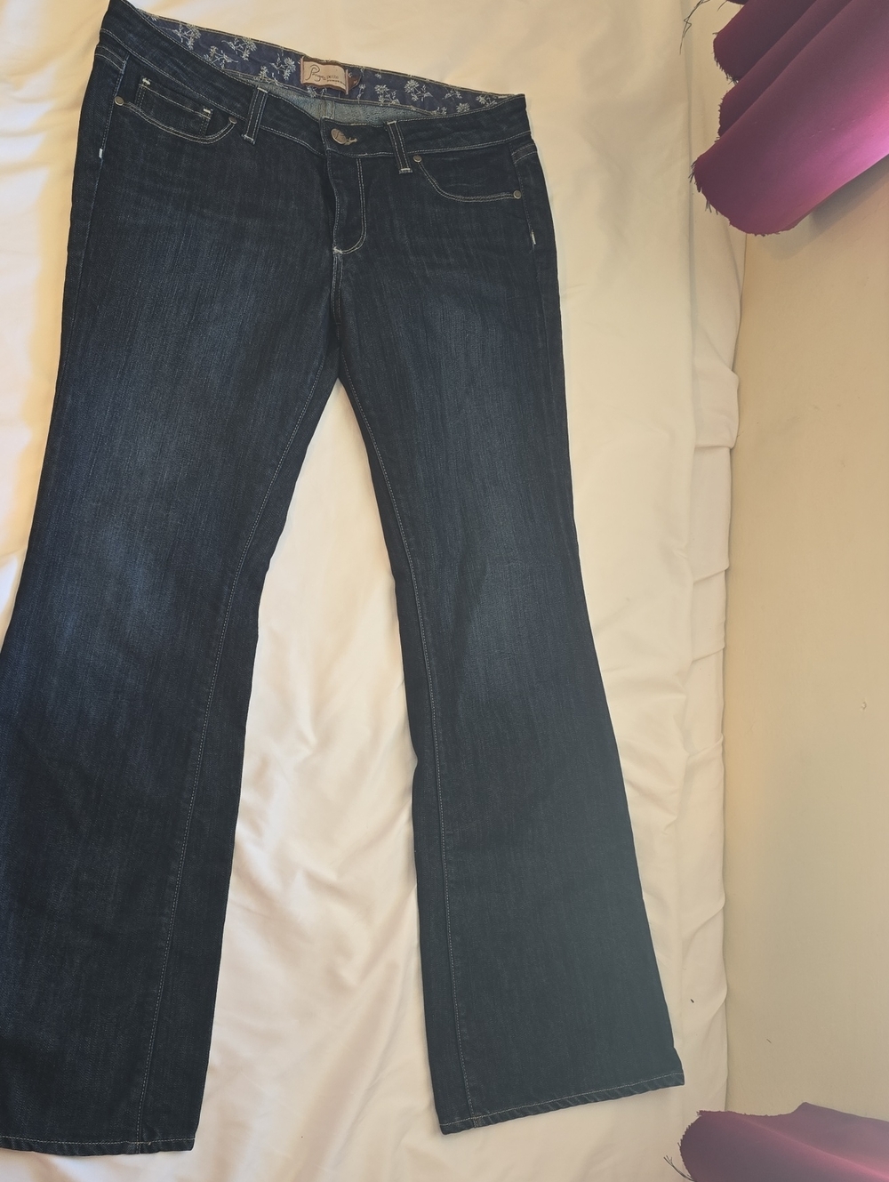 PAIGE Dark Indigo Flare Jeans